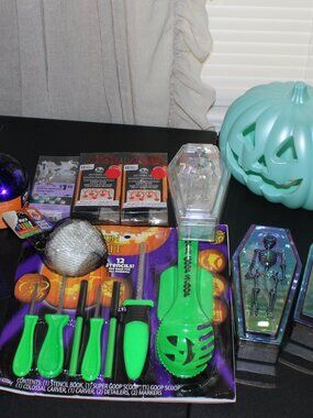 Halloween Box Lot of Decor Items Most New